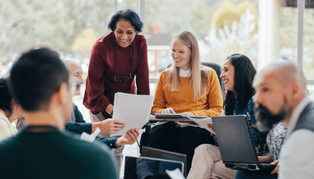 employees in meeting